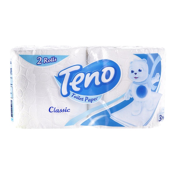 دستمال توالت کلاسيک3لايه2رول تنو